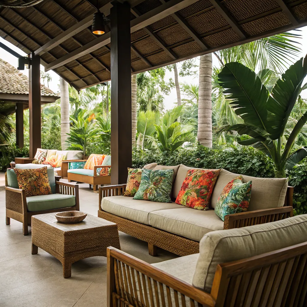 Tropical lounge seating